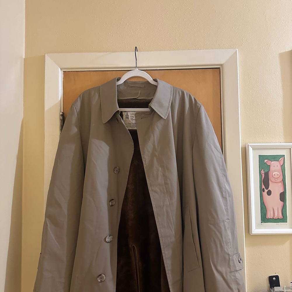 Vintage London Fog Trench Coat with Removable Faux Fur Lining